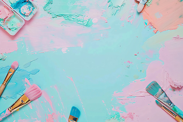 JPG 편집이미지 미술 사람없음 컬러풀 붓 입시 질감 유화 유화물감 편집실사 AI포토 AI콘텐츠 컬러 문화예술 학습 물감 CG 파일형식