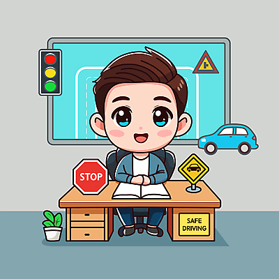 전신 교육 남자 일러스트 자동차 한명 미소 성인 교사 칠판 표지판 신호등 책상 안전운전 성인남자한명만 운전학원 국내일러스트 AI파일 직업 1 육상교통 가구 알림판 표정 사람 교통안전 학원 남자한명만 성인남자만 파일형식 벡터