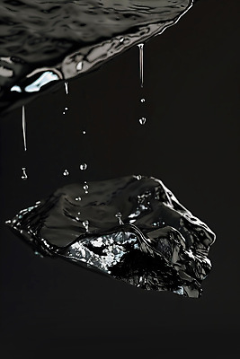 JPG 편집이미지 추상 사람없음 금속 검은색 돌_바위 액체 떨어짐 오브젝트 질감 광택 편집소스 편집실사 AI컴퓨터그래픽 AI콘텐츠 컬러 컨셉 무늬 재질 CG 파일형식