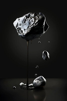 JPG 편집이미지 추상 사람없음 금속 검은색 돌_바위 액체 떨어짐 오브젝트 질감 광택 편집소스 편집실사 AI컴퓨터그래픽 AI콘텐츠 컬러 컨셉 무늬 재질 CG 파일형식