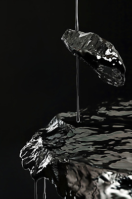 JPG 편집이미지 추상 사람없음 금속 검은색 돌_바위 액체 떨어짐 오브젝트 질감 광택 편집소스 편집실사 AI컴퓨터그래픽 AI콘텐츠 컬러 컨셉 무늬 재질 CG 파일형식