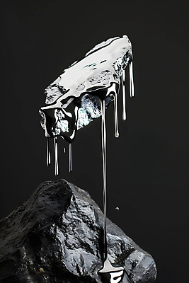 JPG 편집이미지 추상 사람없음 금속 검은색 돌_바위 액체 떨어짐 오브젝트 질감 광택 편집소스 편집실사 AI컴퓨터그래픽 AI콘텐츠 컬러 컨셉 무늬 재질 CG 파일형식