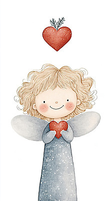 JPG 여자 행복 어린이 크리스마스 겨울 날개 일러스트 동화 천사 사랑 한명 미소 들기 소녀 상반신 금발 소녀한명만 국내일러스트 AI일러스트 AI콘텐츠 1 헤어스타일 계절 기념일 감정 모션 표정 사람 여자한명만 소녀만 파일형식