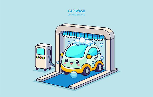 하늘색 일러스트 자동차 사람없음 귀여움 거품 세차 세차장 자동차캐릭터 일러캐릭터 AI파일 캐릭터 육상교통 컨셉 파란색 파일형식 벡터