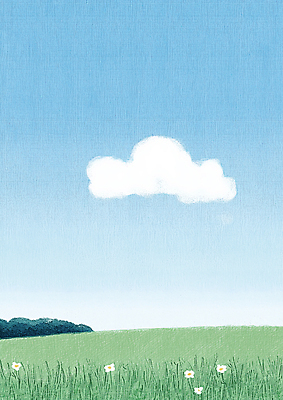 JPG 구름 일러스트 자연 초원 사람없음 파란색 평화 시골 언덕 국내일러스트 AI일러스트 AI콘텐츠 자연요소 컬러 컨셉 생태계 파일형식