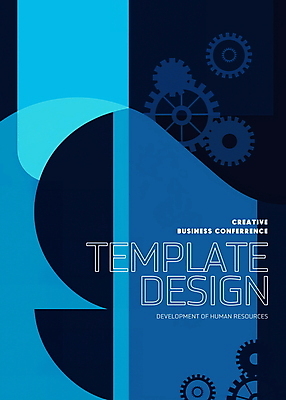 PSD 템플릿 디자인 포스터 비즈니스 추상 사람없음 그래픽 파란색 원형 톱니바퀴 레이아웃 기하학 이미지템플릿 도형 컬러 무늬 파일형식