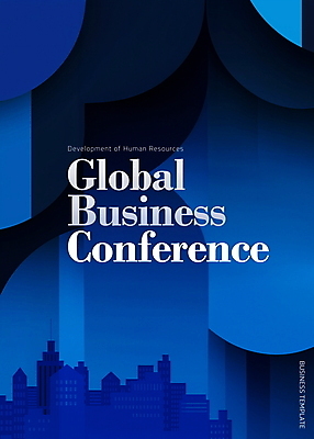 PSD 템플릿 디자인 포스터 비즈니스 추상 빌딩 사람없음 그래픽 파란색 도시 원형 레이아웃 기하학 이미지템플릿 도형 컬러 무늬 건물 파일형식