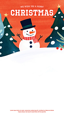 PSD 나무 크리스마스 겨울 일러스트 눈사람 사람없음 빨간색 목도리 눈 국내일러스트 자연요소 식물 잡화 계절 기념일 컬러 날씨 파일형식