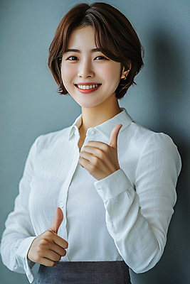 JPG 편집이미지 여자 응원 한명 미소 상반신 성인 앞모습 교사 디지털합성 따봉 칭찬 의료성형뷰티 성인여자한명만 편집실사 AI인물포토 AI콘텐츠 직업 1 뷰포인트 표정 사람 최고 CG 여자한명만 성인여자만 파일형식 AI포토