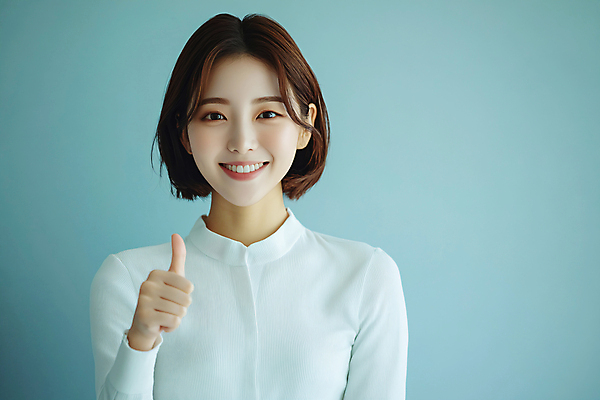 JPG 편집이미지 여자 응원 한명 미소 상반신 성인 앞모습 교사 디지털합성 따봉 칭찬 의료성형뷰티 성인여자한명만 편집실사 AI인물포토 AI콘텐츠 직업 1 뷰포인트 표정 사람 최고 CG 여자한명만 성인여자만 파일형식 AI포토