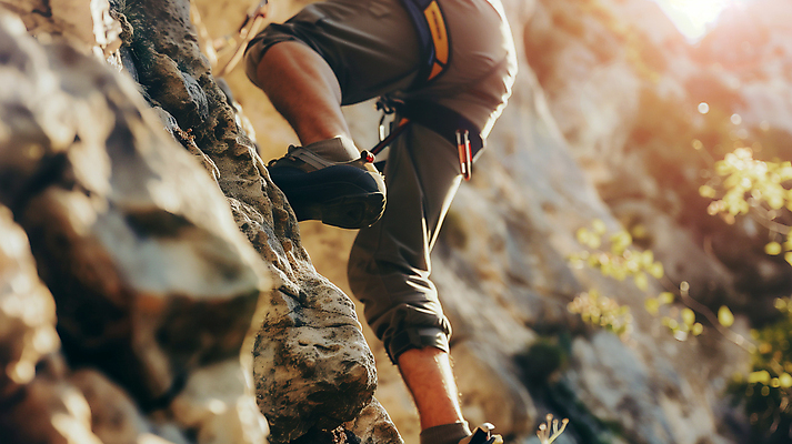 JPG 편집이미지 남자 자연 산 한명 풍경 성인 햇빛 하반신 바위 등산객 암벽등반 산행 클라이밍 성인남자한명만 편집실사 AI포토 AI콘텐츠 1 사람 태양 등산 등반 돌_바위 CG 생태계 남자한명만 성인남자만 파일형식