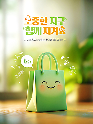 PSD 편집이미지 캐릭터 지구 자연 나뭇잎 사람없음 라이프 초록색 소중 에코 친환경 에코백 이미지편집 컬러 컨셉 잎 가방 생활 환경 생태계 파일형식