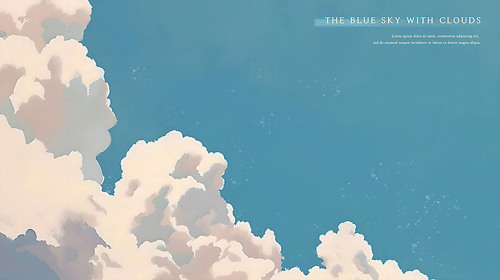 PSD 구름 일러스트 자연 하늘 풍경 사람없음 파란색 감성 국내일러스트 자연요소 컬러 컨셉 생태계 파일형식