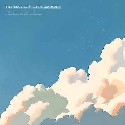 PSD 구름 일러스트 자연 하늘 풍경 사람없음 파란색 감성 국내일러스트 자연요소 컬러 컨셉 생태계 파일형식
