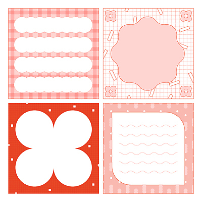 모양 일러스트 문구용품 프레임 사람없음 빨간색 메모지 체크무늬 심플 팬시 카피스페이스 다꾸 키치 국내일러스트 AI파일 컬러 컨셉 무늬 사무용품 공백 오브젝트 신조어 약어 파일형식 벡터