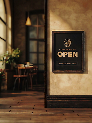 PSD 편집이미지 액자 안내 간판 프레임 사람없음 상점 디지털합성 나무바닥 편집소스 영업시간 이미지편집 편집실사 바닥 시간 CG 파일형식