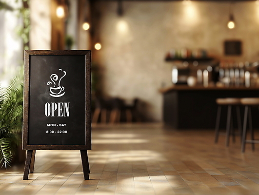 PSD 편집이미지 안내 간판 프레임 사람없음 햇빛 상점 카페 디지털합성 입간판 편집소스 영업시간 이미지편집 편집실사 태양 시간 CG 파일형식