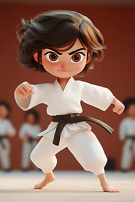 JPG 전신 편집이미지 여자 어린이 한명 소녀 주먹 자신감 태권도 태권도복 열정 비장 태권도장 태권도캐릭터 소녀한명만 편집3D AI컴퓨터그래픽 AI콘텐츠 캐릭터 1 감정 모션 도복 사람 3D 격투기 학원 여자한명만 소녀만 파일형식