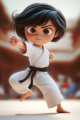 JPG 전신 편집이미지 여자 어린이 한명 소녀 자신감 태권도 태권도복 열정 비장 태권도장 태권도캐릭터 소녀한명만 편집3D AI컴퓨터그래픽 AI콘텐츠 캐릭터 1 감정 도복 사람 3D 격투기 학원 여자한명만 소녀만 파일형식