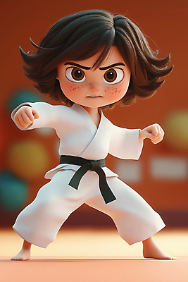 JPG 전신 편집이미지 여자 어린이 한명 소녀 자신감 태권도 태권도복 열정 비장 태권도장 태권도캐릭터 소녀한명만 편집3D AI컴퓨터그래픽 AI콘텐츠 캐릭터 1 감정 도복 사람 3D 격투기 학원 여자한명만 소녀만 파일형식