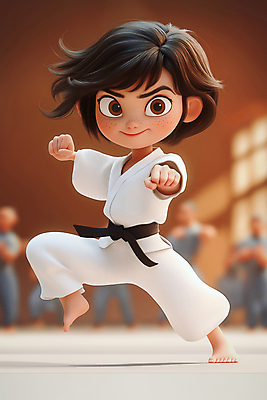 JPG 전신 편집이미지 여자 어린이 한명 소녀 펀치 자신감 태권도 태권도복 열정 비장 태권도장 태권도캐릭터 소녀한명만 편집3D AI컴퓨터그래픽 AI콘텐츠 캐릭터 1 감정 모션 도복 사람 3D 격투기 학원 여자한명만 소녀만 파일형식