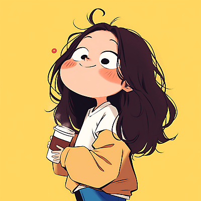 JPG 긴머리 여자 음료 어린이 일러스트 한명 들기 소녀 상반신 노란색 귀여움 만화 소녀한명만 국내일러스트 AI일러스트 AI콘텐츠 1 헤어스타일 컬러 컨셉 모션 사람 여자한명만 소녀만 파일형식