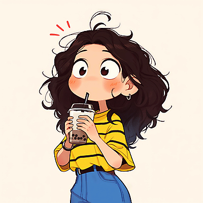 JPG 여자 어린이 일러스트 한명 들기 소녀 상반신 노란색 귀여움 귀걸이 마시기 만화 소녀한명만 버블티 국내일러스트 AI일러스트 AI콘텐츠 1 음료 컬러 컨셉 장신구 모션 사람 여자한명만 소녀만 파일형식