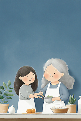 JPG 식물 그릇 여자 노년 행복 화분 어린이 채소 일러스트 주방용품 건강 요리 미소 들기 소녀 상반신 두명 파란색 주방 포근함 건강식 아이보리 여자만 국내일러스트 AI일러스트 AI콘텐츠 식기 감정 음식 컬러 생활용품 모션 표정 사람 성인 감각 파일형식