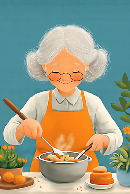 1 식기 잡화 감정 음식 컬러 생활용품 모션 주방용품 표정 사람 성인 감각 솥 여자한명만 노인여자만 파일형식 AI콘텐츠 눈감음 청록색 주황색 주걱 냄비 노인여자한명만 노년 안경 요리 한명 여자 주방 행복 미소 건강 채소 그릇 포근함 JPG 일러스트 상반신 건강식 국내일러스트 AI일러스트