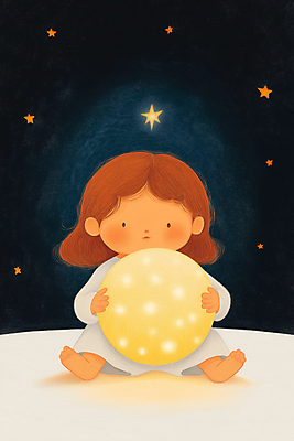 JPG 전신 여자 별 어린이 일러스트 안기 밤하늘 동화 한명 소녀 잔디 빛 어둠 고요 꿈 보름달 별빛 소녀한명만 동심 국내일러스트 AI일러스트 AI콘텐츠 자연요소 식물 1 모션 하늘 사람 달 야간 여자한명만 소녀만 파일형식