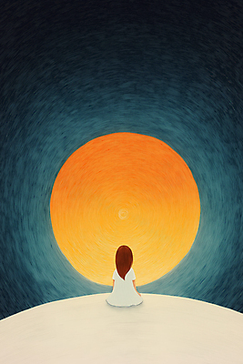 JPG 전신 여자 어린이 일러스트 밤하늘 동화 한명 소녀 잔디 빛 어둠 고요 꿈 보름달 달빛 소녀한명만 동심 국내일러스트 AI일러스트 AI콘텐츠 식물 1 하늘 사람 달 야간 여자한명만 소녀만 파일형식