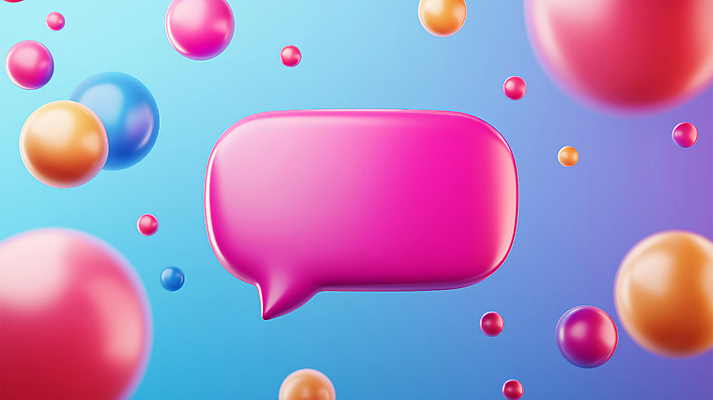 JPG 편집이미지 분홍색 말풍선 사람없음 그래픽 3D 원형 편집3D AI컴퓨터그래픽 AI콘텐츠 도형 컬러 디지털합성 파일형식