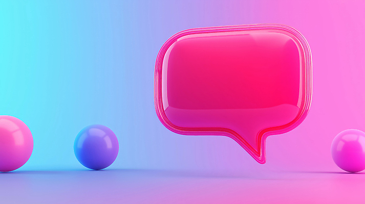 JPG 편집이미지 분홍색 말풍선 사람없음 그래픽 3D 원형 편집3D AI컴퓨터그래픽 AI콘텐츠 도형 컬러 디지털합성 파일형식