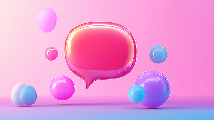 JPG 편집이미지 분홍색 말풍선 사람없음 그래픽 3D 원형 편집3D AI컴퓨터그래픽 AI콘텐츠 도형 컬러 디지털합성 파일형식