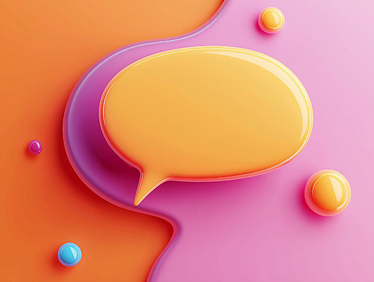 JPG 편집이미지 분홍색 말풍선 사람없음 그래픽 노란색 3D 원형 편집3D AI컴퓨터그래픽 AI콘텐츠 도형 컬러 디지털합성 파일형식