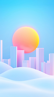 JPG 편집이미지 산 빌딩 사람없음 건물 컬러풀 햇빛 태양 일출 도시 편집실사 AI컴퓨터그래픽 AI콘텐츠 자연요소 건축물 컬러 노을 CG 파일형식