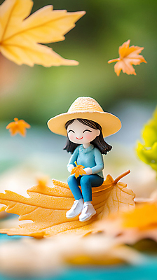 JPG 전신 편집이미지 여자 단풍 낙엽 휴식 한명 웃음 앉기 성인 피규어 가을 힐링 성인여자한명만 편집3D AI컴퓨터그래픽 AI콘텐츠 1 계절 컨셉 잎 모션 표정 사람 3D 미니어처 여자한명만 성인여자만 파일형식
