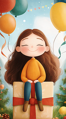 JPG 여자 행복 어린이 일러스트 한명 소녀 선물상자 컬러풀 파티 기쁨 생일 생일축하 풍선 생일선물 소녀한명만 국내일러스트 AI일러스트 AI콘텐츠 1 기념일 감정 컬러 선물 사람 이벤트 상자 축하 여자한명만 소녀만 파일형식