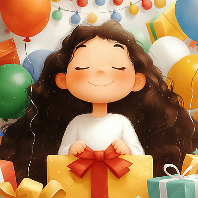 JPG 여자 행복 어린이 일러스트 한명 소녀 선물상자 컬러풀 파티 기쁨 생일 생일축하 풍선 생일선물 소녀한명만 국내일러스트 AI일러스트 AI콘텐츠 1 기념일 감정 컬러 선물 사람 이벤트 상자 축하 여자한명만 소녀만 파일형식