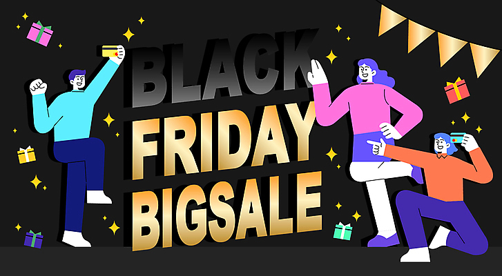 전신 여자 남자 포즈 일러스트 이벤트 성인 세명 선물상자 반짝임 금색 가리킴 신용카드 구매 상품 다리들기 성인만 블랙프라이데이 코리아세일페스타 국내일러스트 AI파일 컬러 모션 데이이벤트 선물 사람 손짓 금융 쇼핑 상자 세일 축제 파일형식 벡터