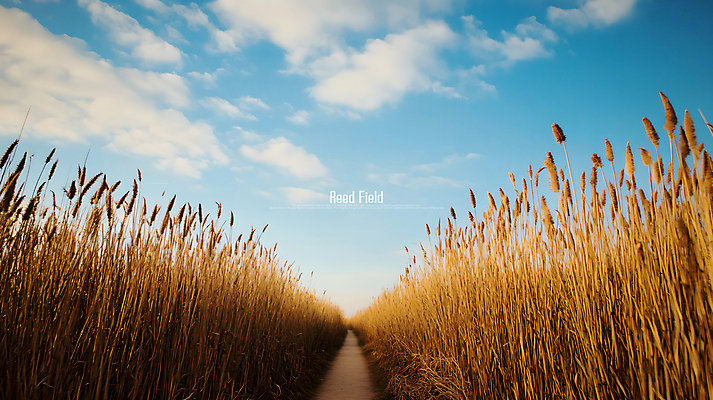 PSD 구름 편집이미지 길 하늘 사람없음 가을 갈대밭 이미지편집 편집실사 자연요소 계절 CG 파일형식 갈대_식물