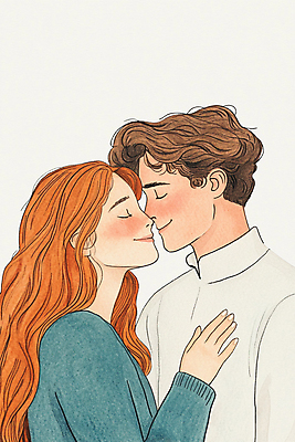 PSD 커플 여자 남자 일러스트 색연필 수채화 키스 사랑 상반신 성인 두명 눈감음 성인만 국내일러스트 감정 관계 모션 학용품 사람 애정표현 파일형식