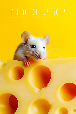 PSD 편집이미지 치즈 사람없음 노란색 구멍 쥐 흰쥐 이미지편집 편집실사 컬러 유제품 설치류 CG 파일형식