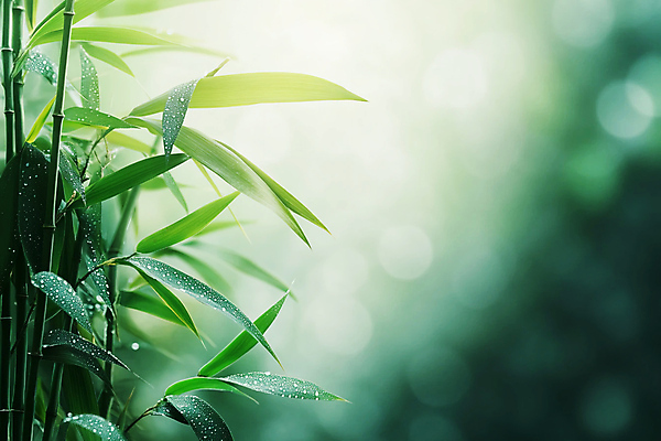 JPG 편집이미지 자연 사람없음 초록색 이슬 대나무 보케 대나무잎 편집실사 AI포토 AI콘텐츠 나무 컬러 잎 CG 생태계 파일형식