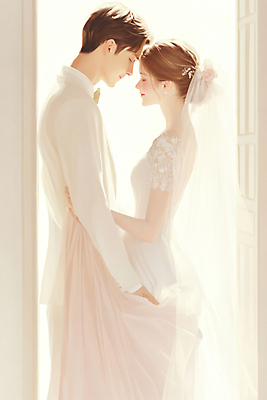 JPG 편집이미지 부부 여자 남자 웨딩드레스 결혼 결혼식 사랑 턱시도 상반신 성인 두명 옆모습 햇빛 눈감음 이마맞대기 성인만 편집실사 커플 드레스 감정 뷰포인트 모션 사람 정장 이벤트 태양 CG 얼굴맞대기 파일형식