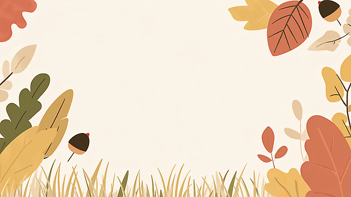 JPG 단풍 낙엽 일러스트 프레임 사람없음 가을 풀 도토리 국내일러스트 AI일러스트 AI콘텐츠 식물 계절 잎 견과류 파일형식