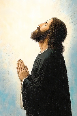 JPG 남자 기독교 일러스트 한명 상반신 성인 옆모습 빛 평화 눈감음 올려보기 기도 예수 손모으기 성인남자한명만 국내일러스트 AI일러스트 AI콘텐츠 1 종교 뷰포인트 컨셉 모션 사람 손짓 신_종교 남자한명만 성인남자만 파일형식