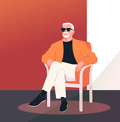 전신 모델 패션 할아버지 노년 남자 여유 의자 일러스트 수염 한명 앉기 빨간색 실버라이프 선글라스 다리꼬기 부자 잡지 패션쇼 노인남자한명만 국내일러스트 AI파일 1 라이프스타일 감정 안경 컬러 가구 컨셉 모션 사람 성인 간행물 쇼 남자한명만 노인남자만 파일형식 벡터