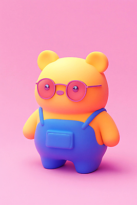 JPG 편집이미지 3D캐릭터 사람없음 선글라스 3D 귀여움 멜빵바지 곰캐릭터 편집3D AI컴퓨터그래픽 AI콘텐츠 캐릭터 안경 동물캐릭터 컨셉 바지 곰 멜빵 디지털합성 파일형식