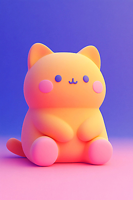 JPG 편집이미지 분홍색 3D캐릭터 사람없음 파란색 3D 귀여움 고양이 고양이캐릭터 편집3D AI컴퓨터그래픽 AI콘텐츠 캐릭터 컬러 동물캐릭터 컨셉 포유류 반려동물 디지털합성 파일형식